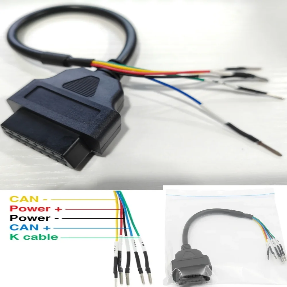 

Новейший разъем OBD2 для мотоцикла, мотоцикла K + CAN, кабель сканера OBD, линия K, можно линить, кабель питания, диагностические инструменты для мотоцикла