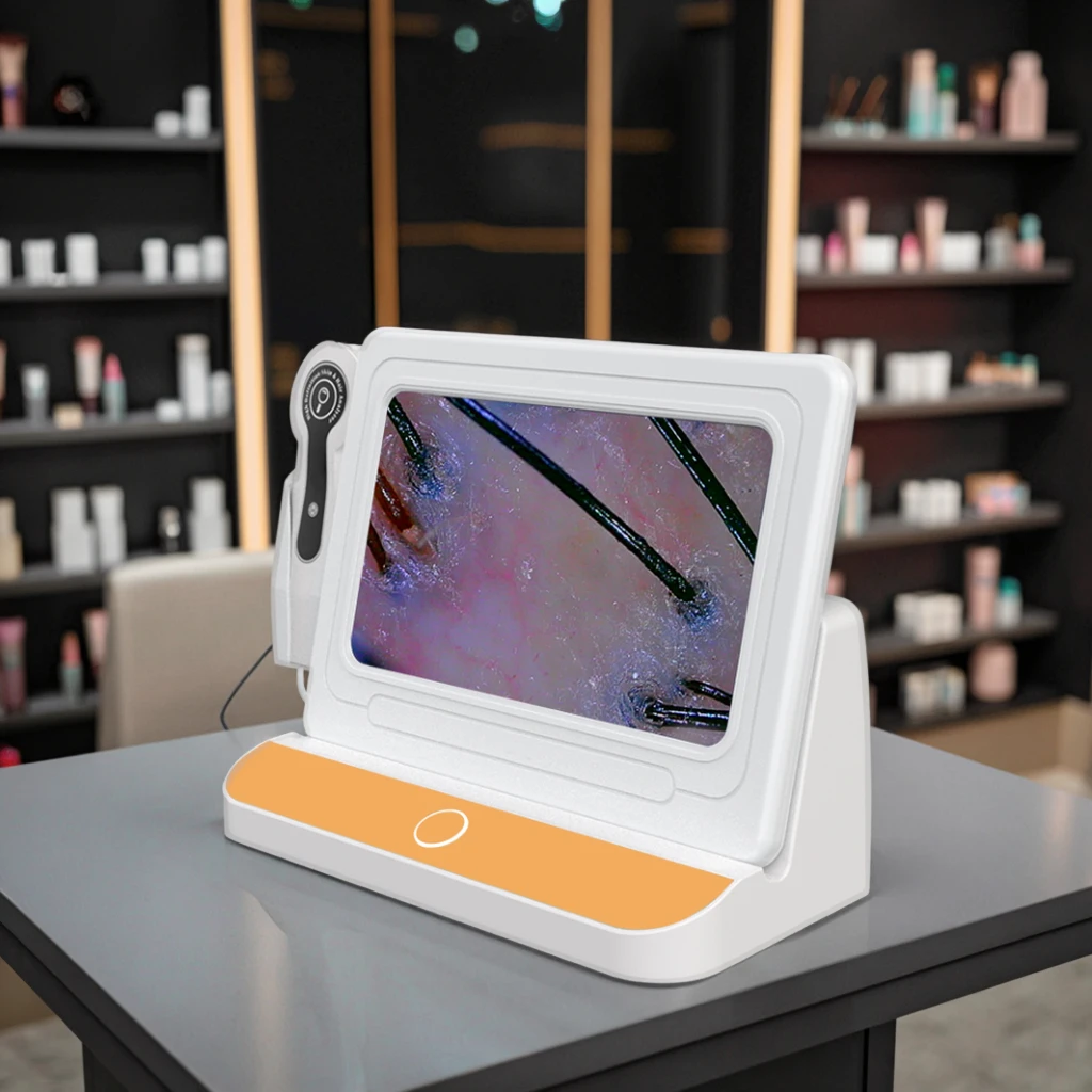 New Skin Analysis Camera Photo Analyzer Facial Hair Scalp Scanner 200x Optical Magnification 50x Trispectral Detection