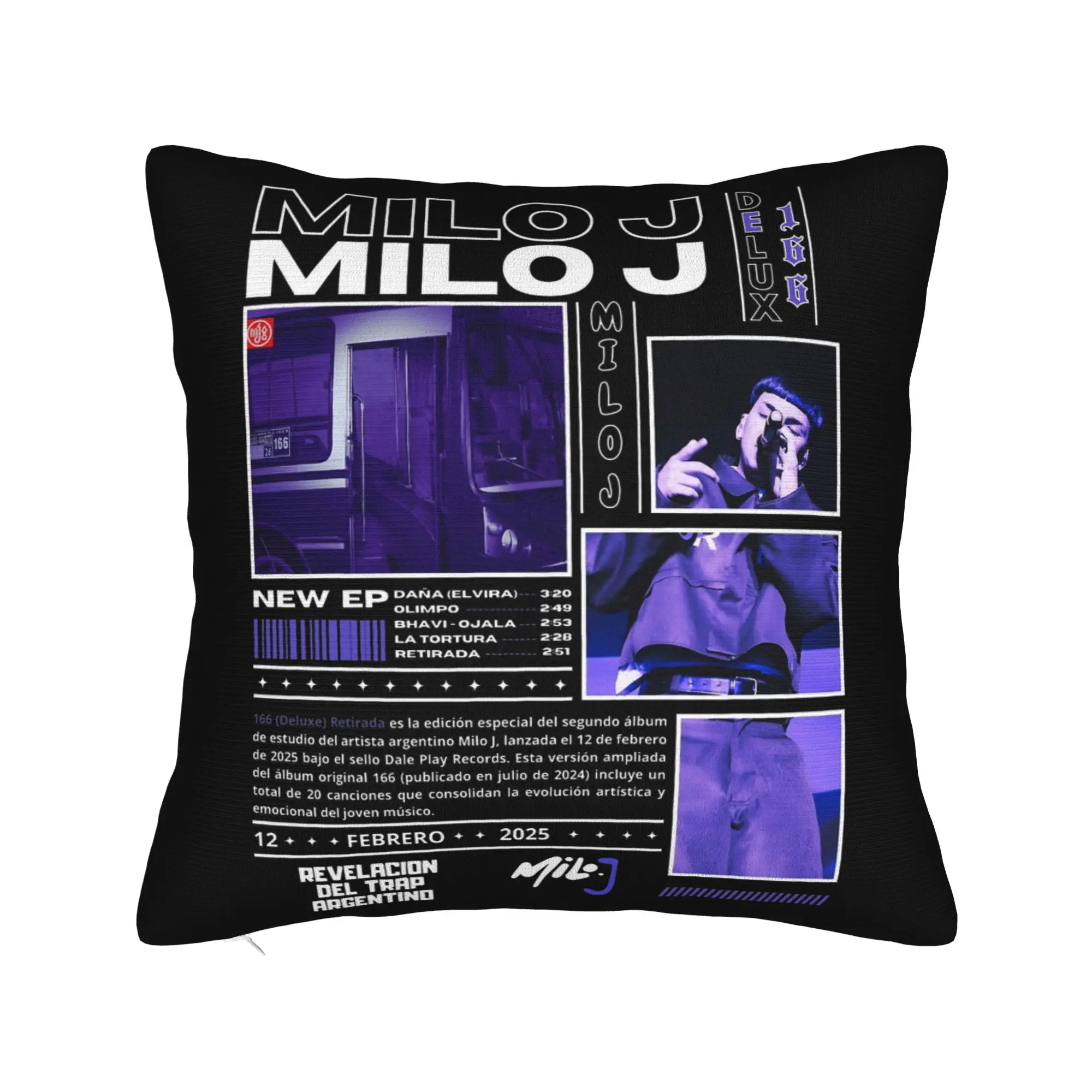 Rapper Milo J 166 Album Deluxe Pillowcase Printing Polyester Cushion Cover Decor  Throw Pillow Case Cover Home Drop Shipping