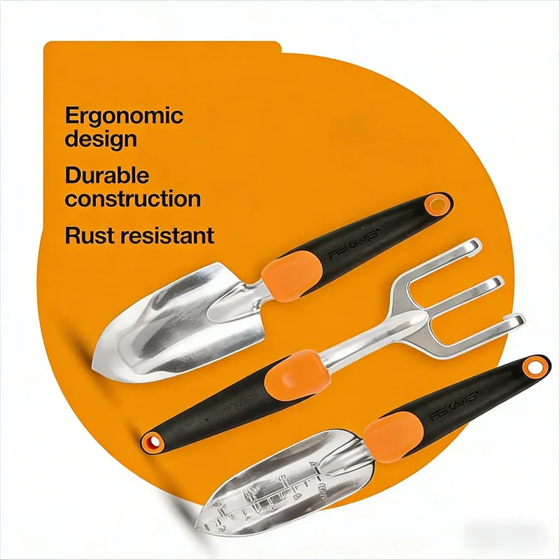 

Набор садовых инструментов, 3 предмета: многофункциональная лопатка, культиватор для цветочных горшков, эргономичный дизайн, незаменим для посадки на открытом воздухе.