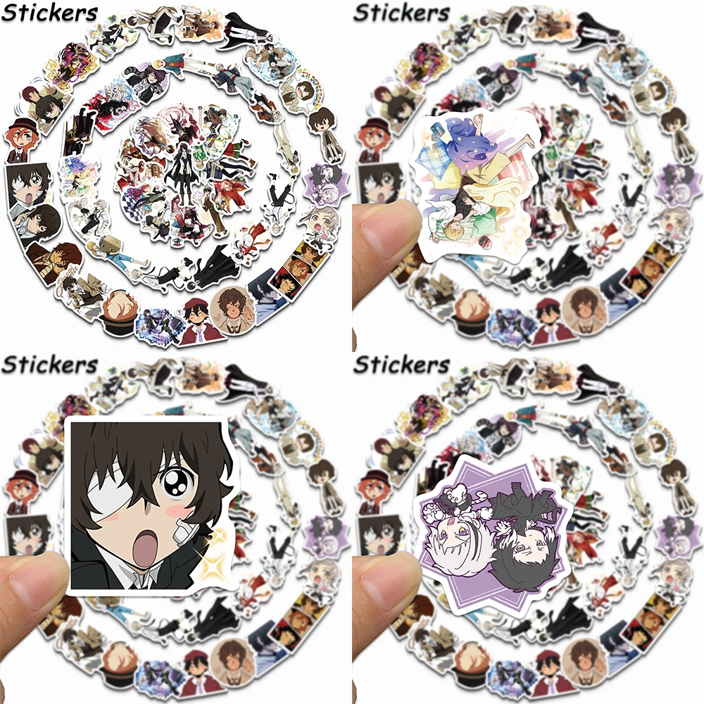 100PCS Anime Wenhao Wild Dog Stickers Cartoon TV Show Decals For Skateboard Laptop Water Cup Refrigerator DIY Waterproof Sticker