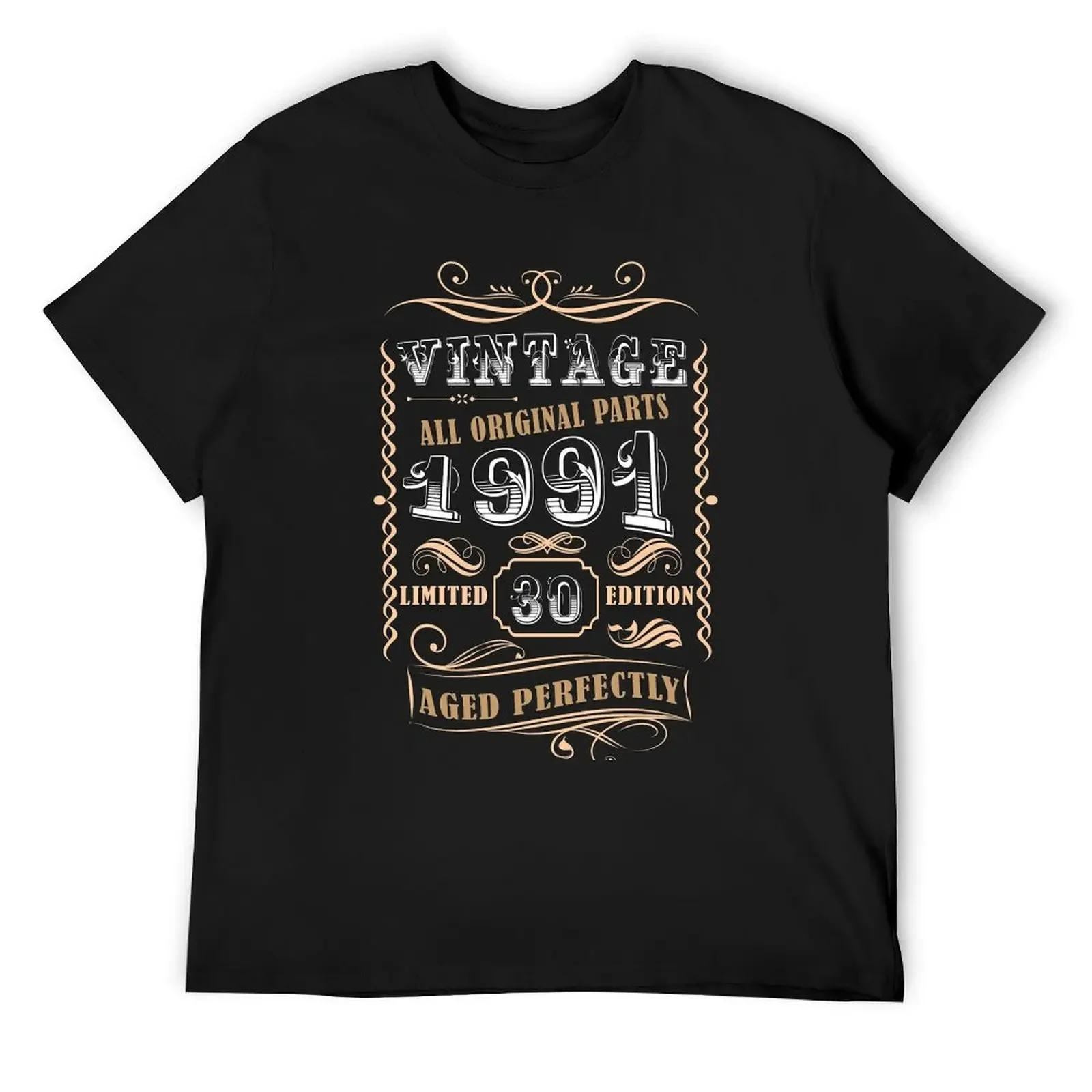 Vintage 1991 - 30th Birthday Gift For Men T-Shirt plus size tops kawaii clothes Short sleeve tee korean fashion Men's t shirts