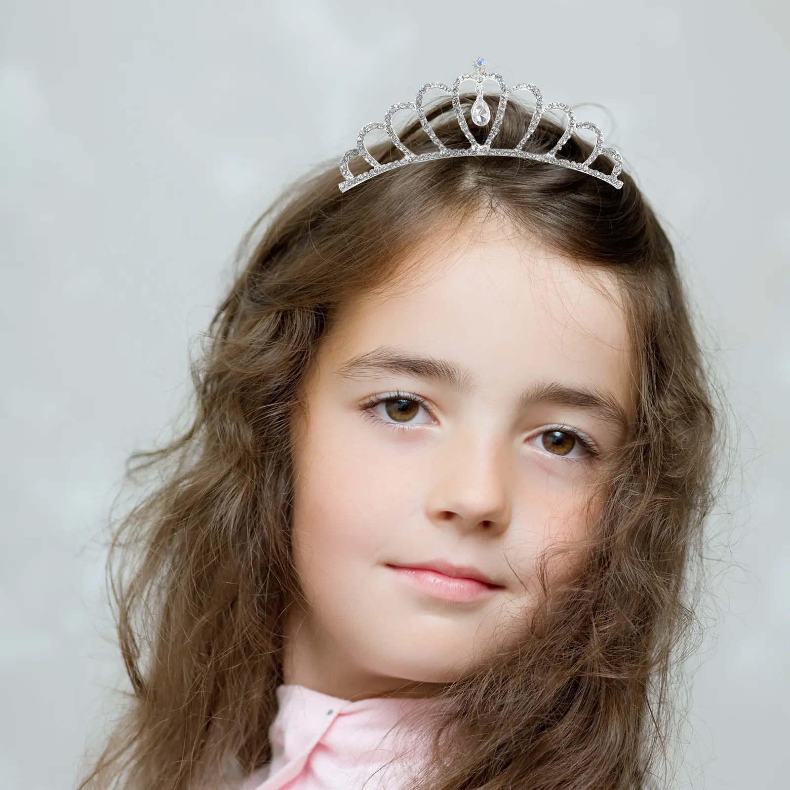 

Rhinestone Crown Hair Comb Little Wedding Birthday Party Decorative Tiara Hair Accessories Rhinestone Crown