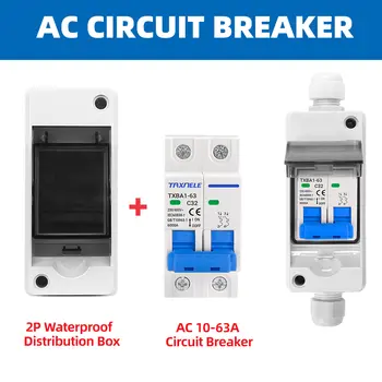 HT IP65 戶外防水配電箱 AC DC 太陽能斷路器 MCB 63A RCBO PC 塑膠接線盒 6 最佳銷售 太陽能匯流箱 - №5