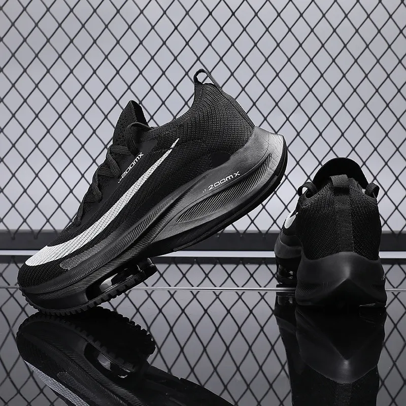 

New Men's Carbon Plate Sneakers Outdoor Soft Sole Mesh Sports Shoes Running Shoes Light Anti-Slip Casual Couple Tennis Shoes