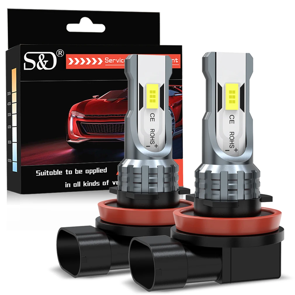 S&D 80W H8 H11 LED Canbus 9005 9006 Mistlampen Draadloos 30000LM 6000K CSP LED Koplamp Autolamp voor Auto Rijden Autolamp