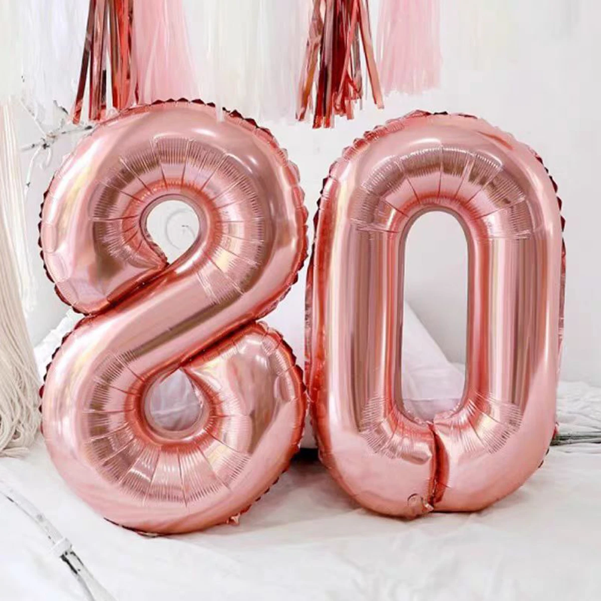 32inch Number Aluminum Foil Balloons Rose Gold number 0-9 Balloon Birthday Wedding Decor Party Supplies
