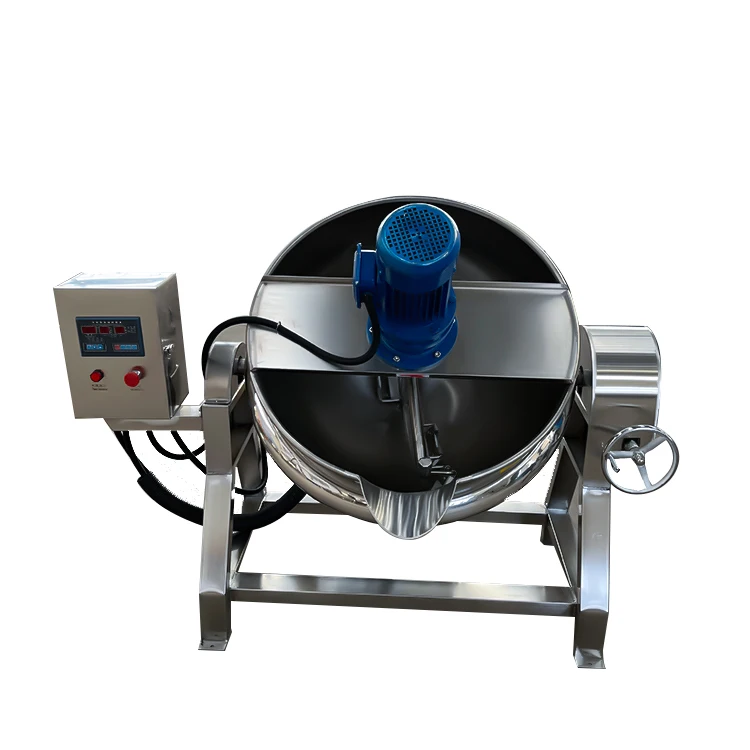 

For 100-1000L Tilting Cooking Candy Kettle With Agitator Gas Steam Electric Jacketed Kettle Cooking Pot With Mixer
