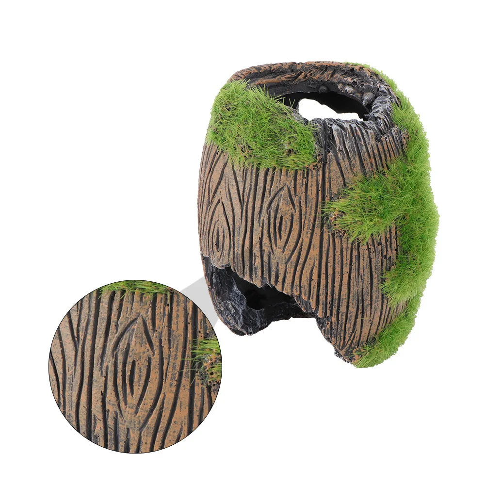 

1Pcs Aquarium Decoration Resin Hollow Barrel Simulation Hiding Cave Fish Tank Ornament Landscape Fish Shelter Aquarium Ornament