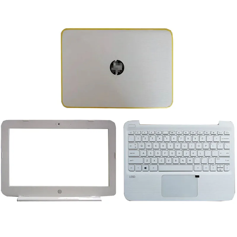 New For HP Stream 11-Y 11-Y010WM Series Laptop LCD Back Cover Front Bezel Palmrest US Keyboard A B C  Cover Purple Blue White