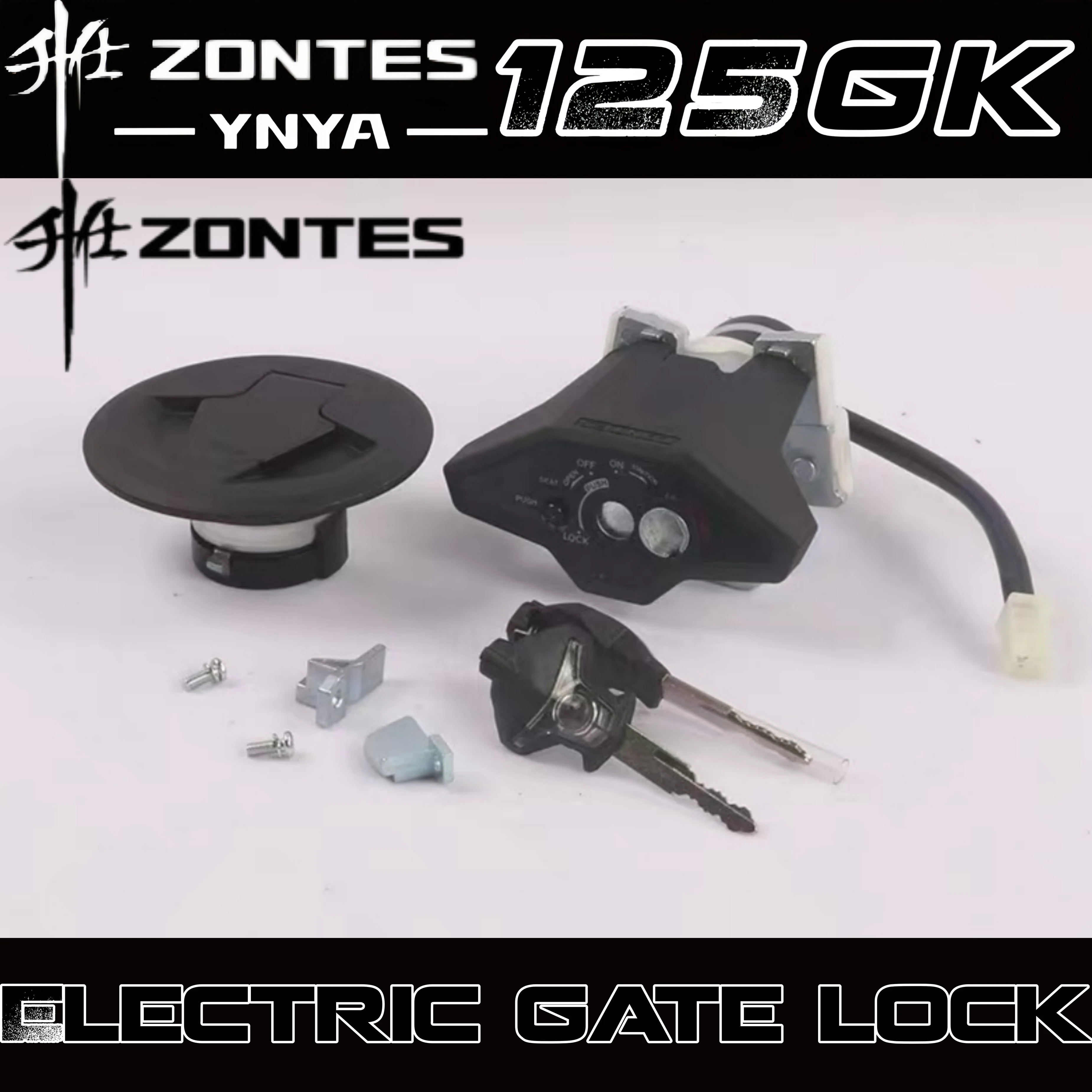 Set Di Serrature Per Moto Zontes 125GK-G1-Z2, Serratura Elettrica, Serratura Tappo Serbatoio, Tutte Le Serrature, Serrature Magnetiche, Parti Originali
