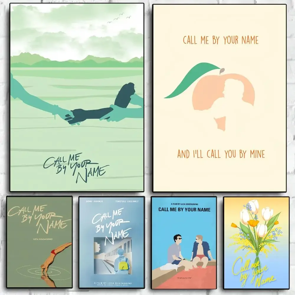 Classic C-Call Me by Your Name Classic movie Poster Self Adhesive Wall Art Decor for Bedroom Living Room Office Home Decor