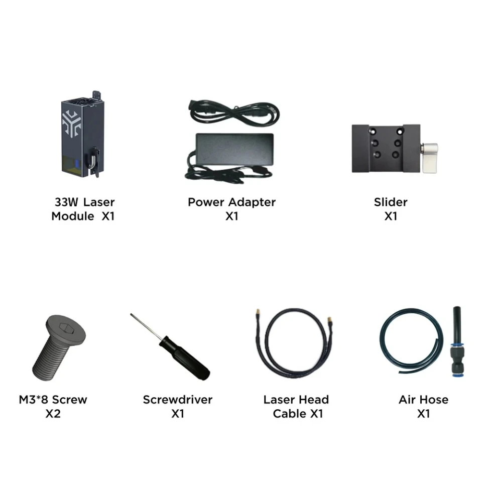 ACMER 33W Laser Module Upgrade Kit 455nm Laser Head for ACMER P2 Series Laser Engraver Engraves Acrylic Leather Lacquered Metal
