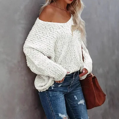 

Женский свитер, новая зимняя вязаная рубашка с полым дном, женский пуловер для поездок на работу, однотонный женский свитер Y2k