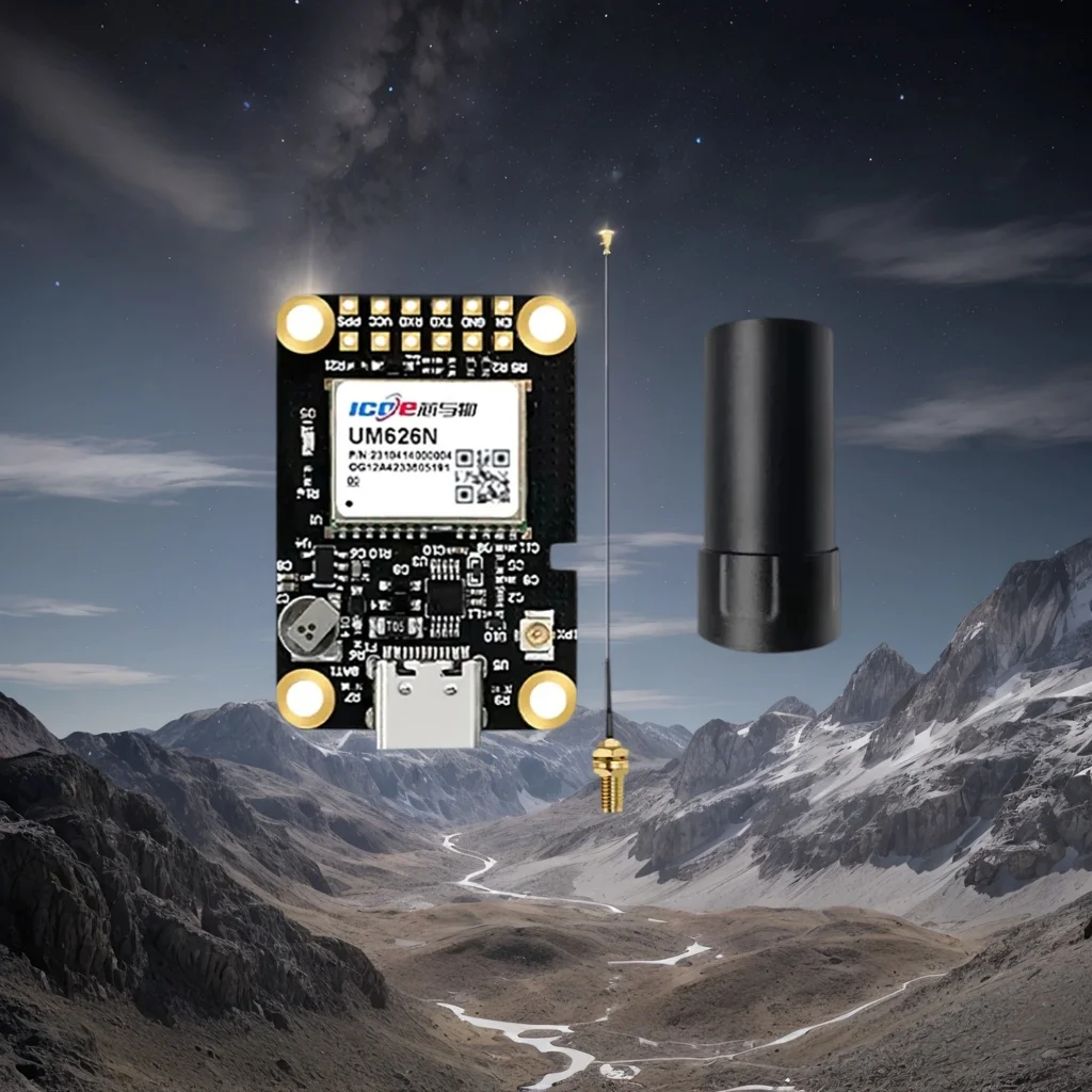 Dual-frequency Multi-system Centimeter-level RTK Tracking Positioning GNSS Module UM626N GPS L1 L5 Base Station 10Hz Raw Output