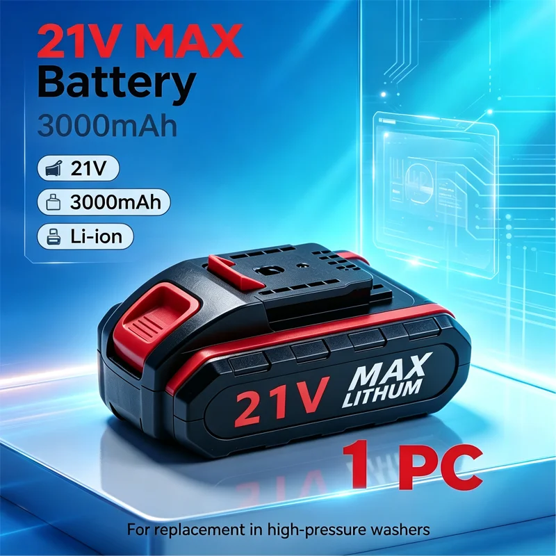21V 3000mAh Lithium Battery Replacement For 18V Cordless Screwdriver Drill Polisher Water Gun Lawn Mower Power Tools