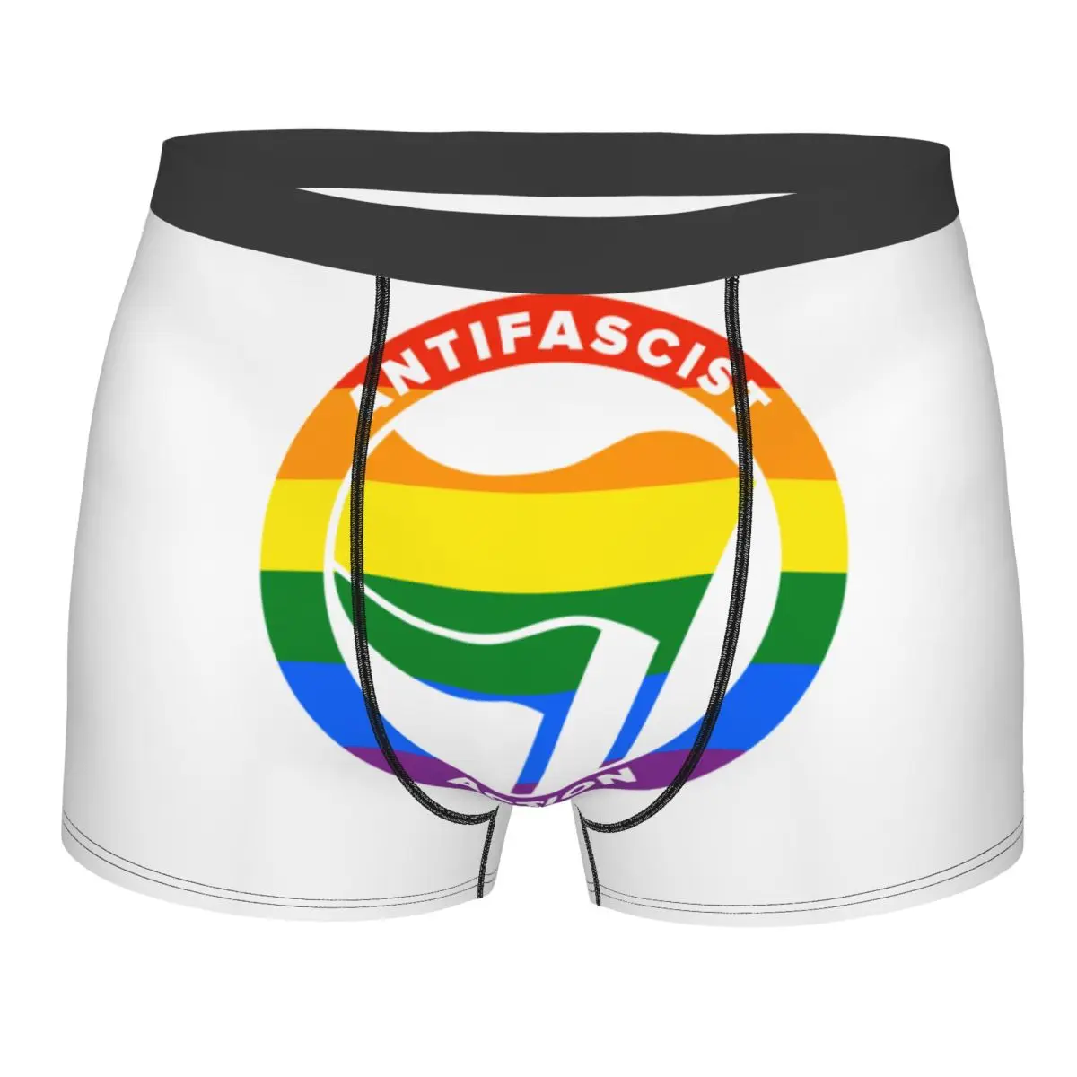 Cool LGBT Flag Antifa Boxers Shorts Underpants Men's Comfortable Briefs Underwear