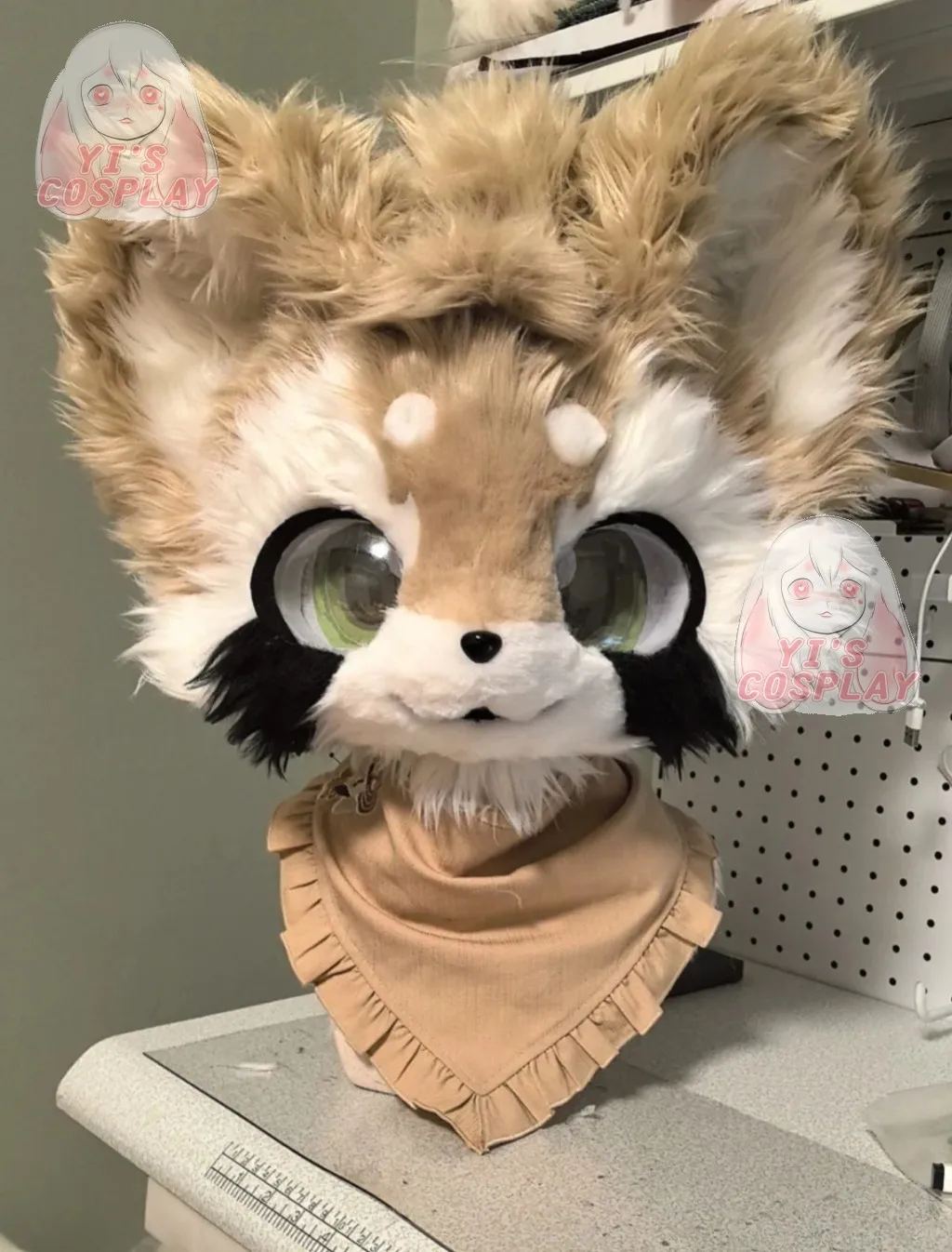 Yis cosplay Custom Furry head Kigurumi Head Cosplay Kemono Fursuit Handmade Headsets Beast Customized Fursuit Kemono Head