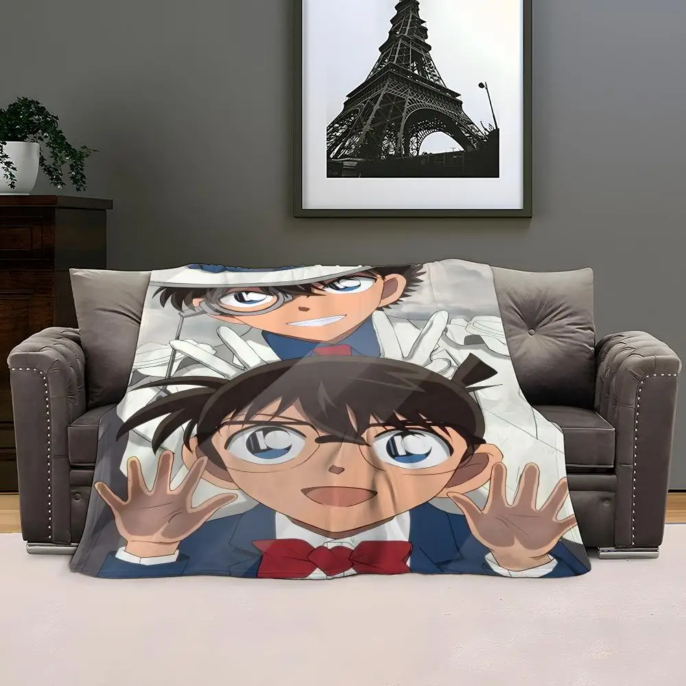 المحقق كونان رمي لينة المرجان الصوف بطانية 310gsm رقيق دافئ رمي ل أريكة سرير الأريكة ديكور غرفة نوم