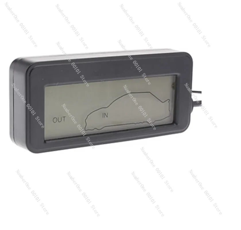 

12V Digital Car Thermometer Backlight Mini Thermohygrometer Internal External Temperature
