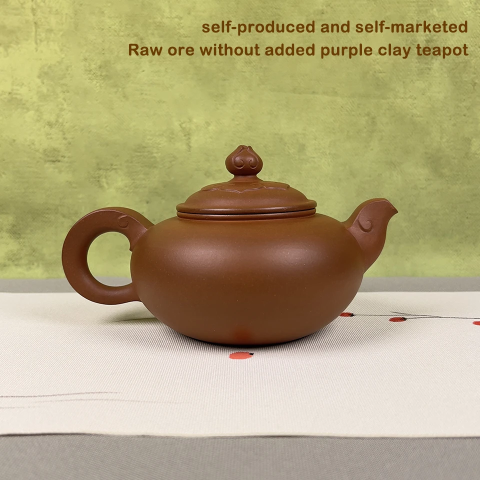 100% Authentic Yixing Zisha Clay Chinese Traditional HandmadeYixing Purple Sand Tea Pot Elegant Tea Maker for Home, Office, Gift