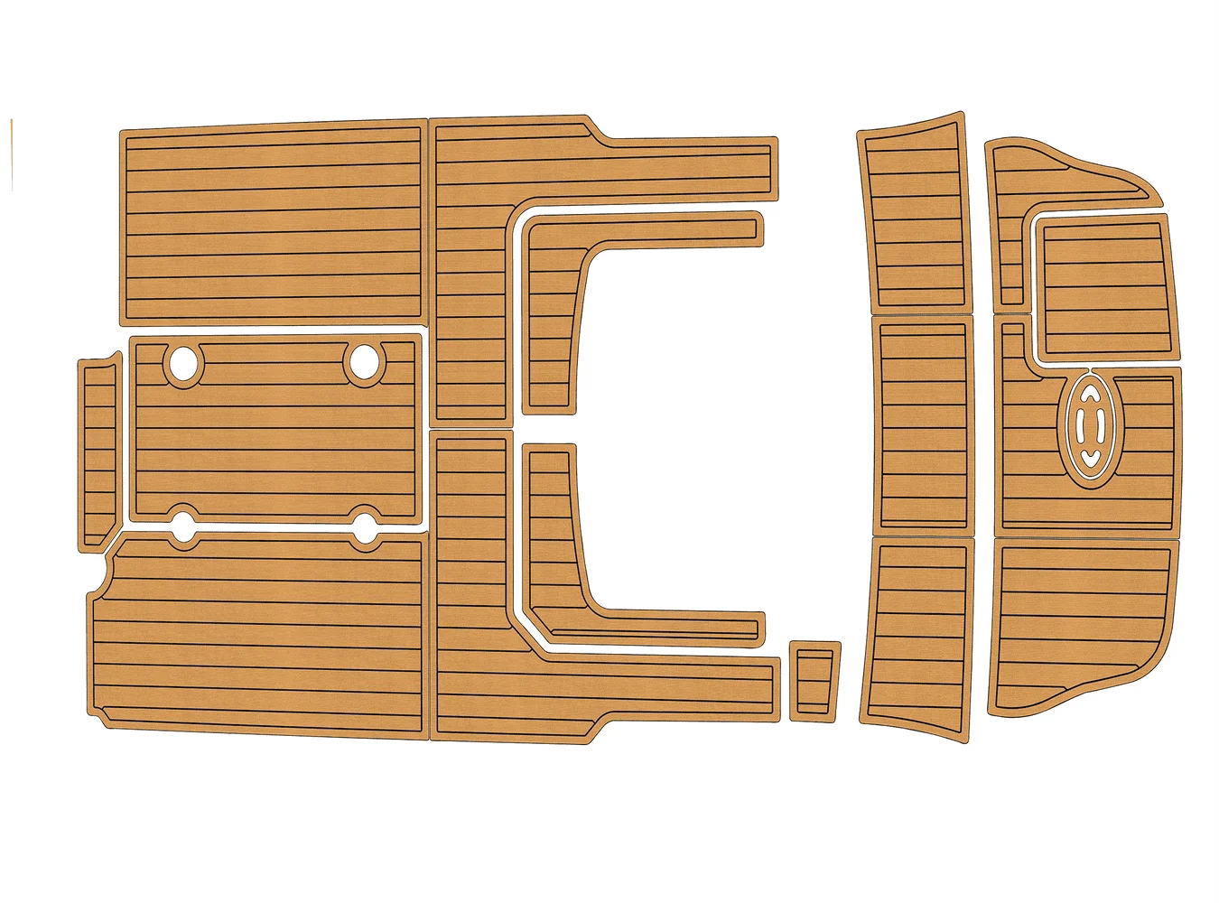 

2010-2011 Sea Ray 235 Weekender 1/4 дюйма, 6 мм, пена EVA, нескользящий морской настил из тикового дерева из ПВХ, морской коврикjah, водный ковер, морской пол