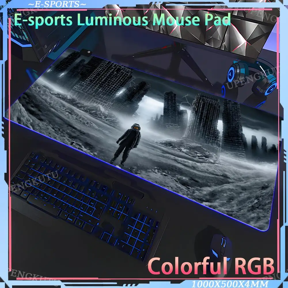 R_romantically_Apocalyptic Desk pad 1000x500x4mm Mouse Computer desk pad Pad RGB game mouse Writing accessories pad