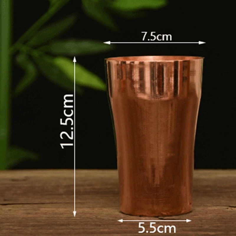 1PCS 400ML Handmade Pure Copper Retro Tea Water Cup Beer Cup Coffee Cup Travel