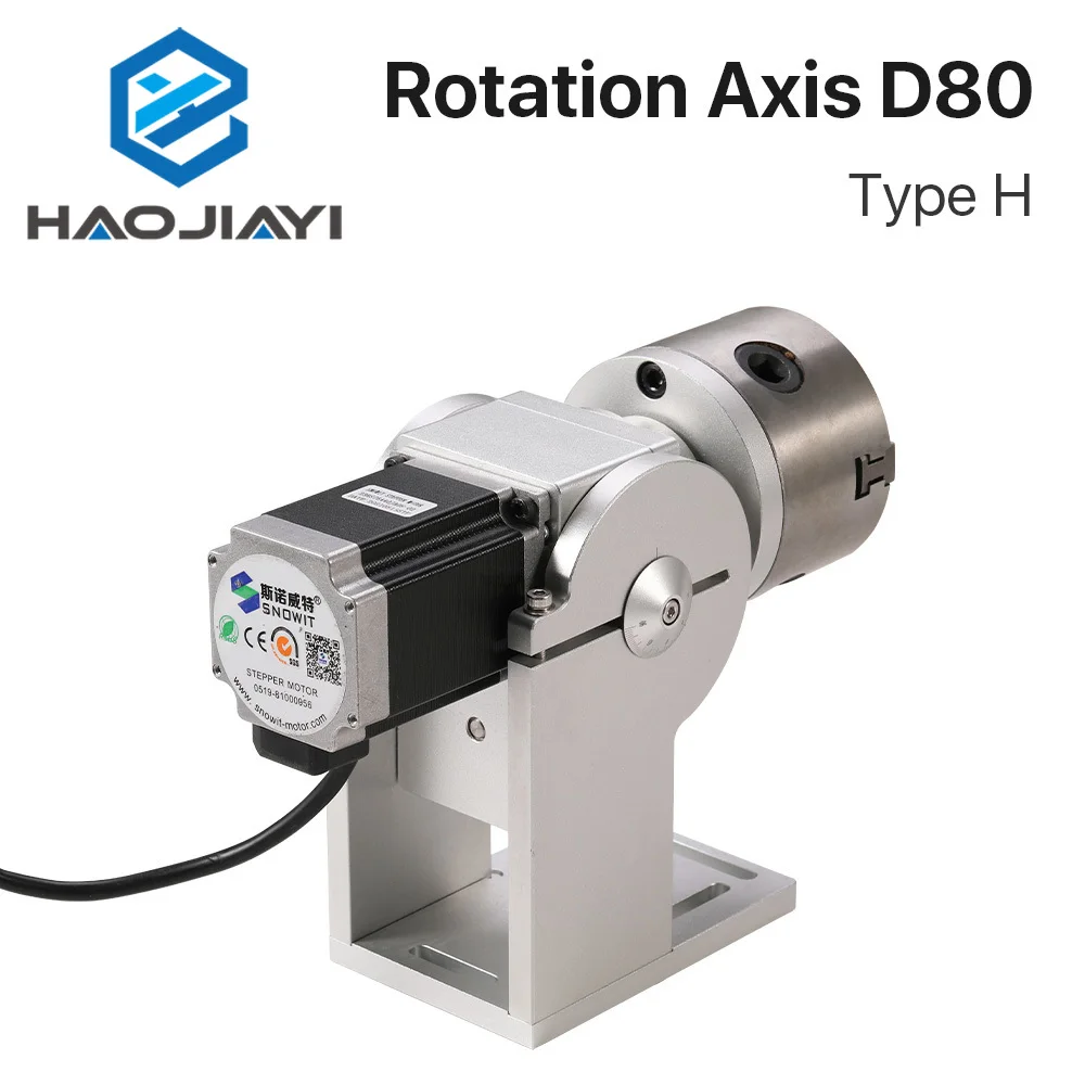 Laser Marking Machine Rotary Device Rotation Axis D80 Type H Three Chuck Rotary Attachment for Marking Machine