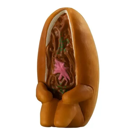 Japanese Genuine Gacha Scale Model Waiting Bread Toast Sitting Position Cute Tabletop Decoration Action Figure Toys