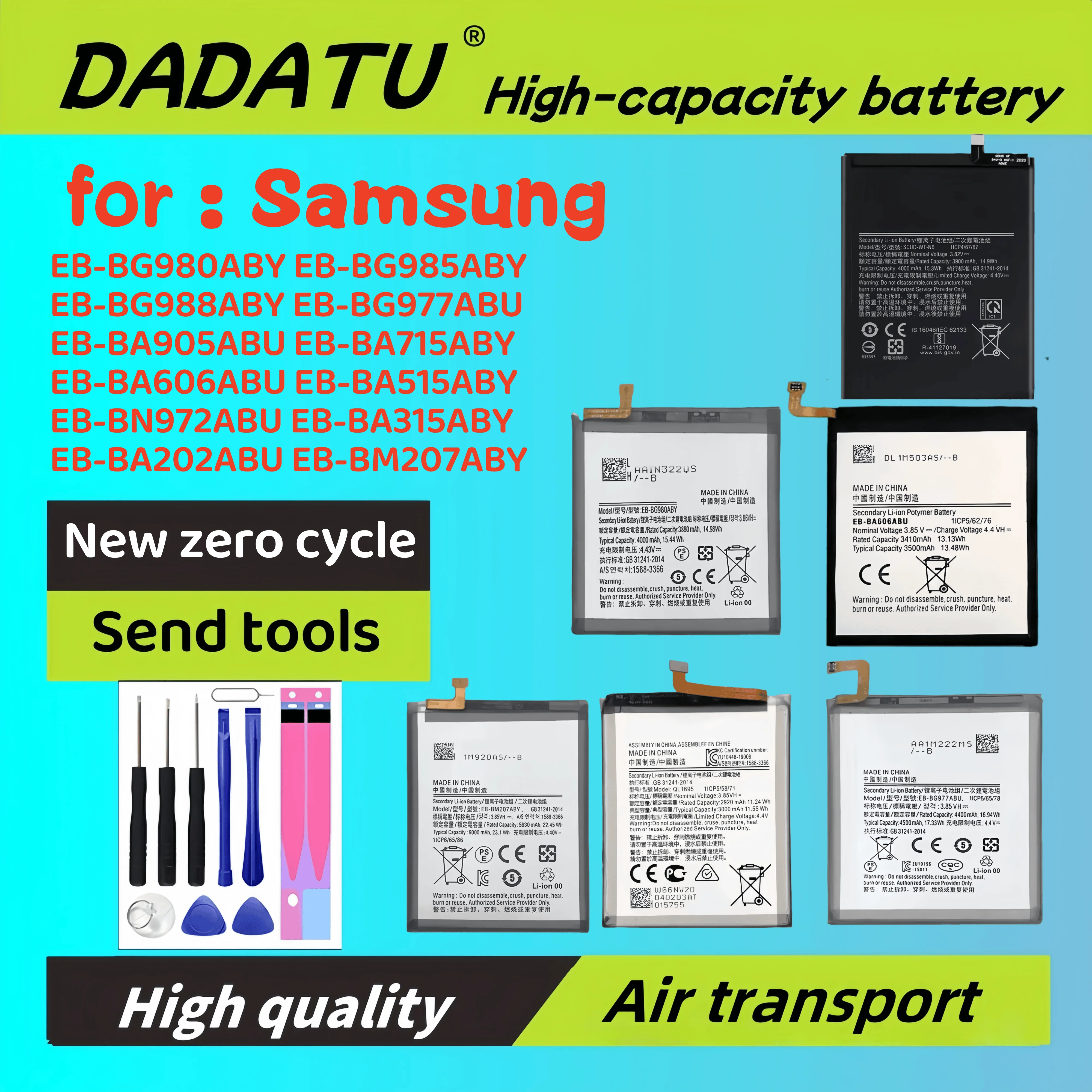 

For SAMSUNG Battery For Samsung Galaxy S10 S20 S20+ S20 Ultra A90 A80 A71 A60 A51 A31 A20e A10e Note 10/10+ M30s A20S M11