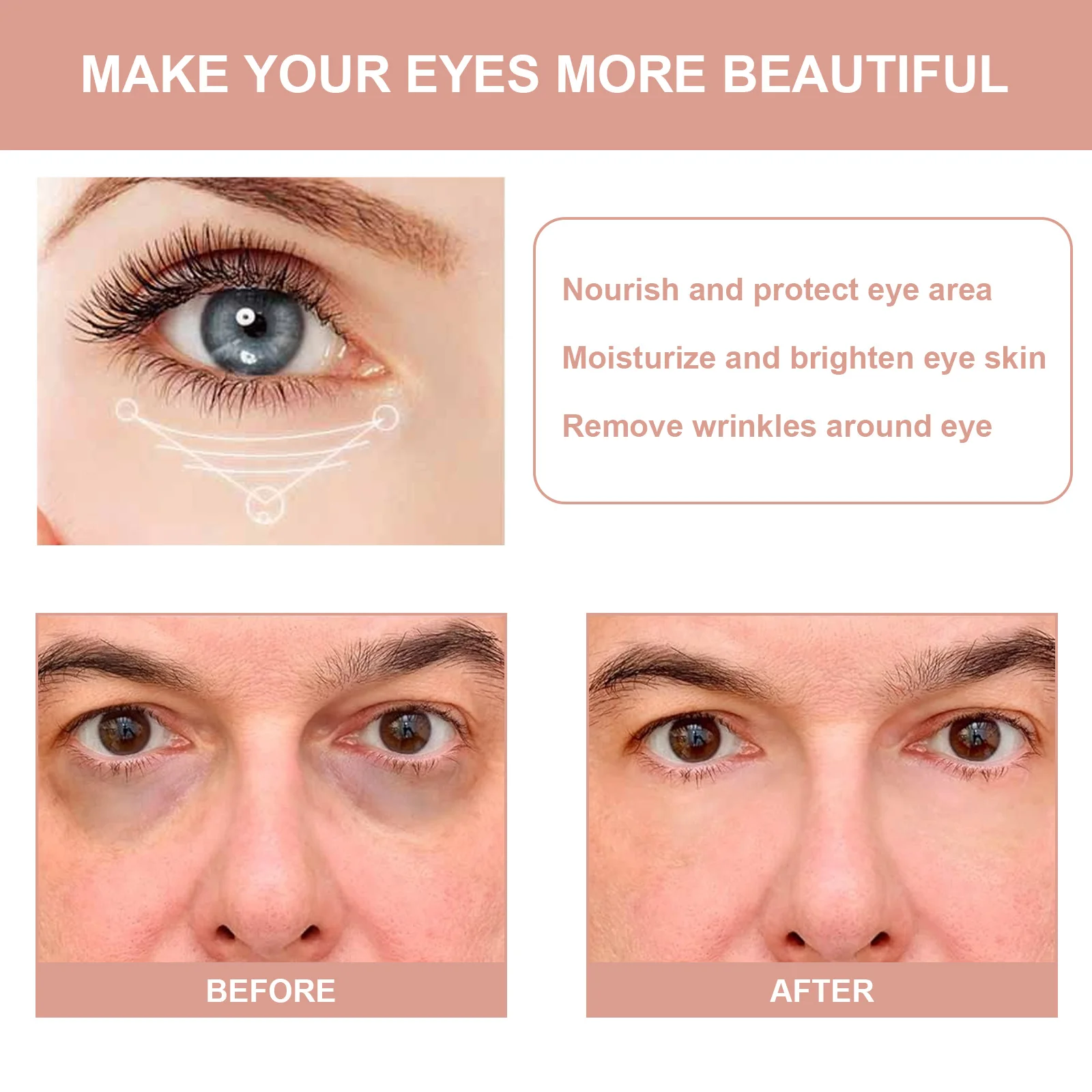 Retinol Anti Aging Oogcrème Stick Verhelderende Verstevigende Ooggebied Vervaagde Oogrimpels Donkere Kringen 3g Hydraterende Oogbehandeling