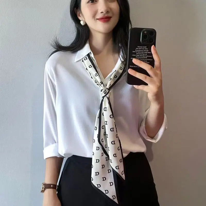 

Fashion Summer Print Long Hair Ribbon Scarf Women Neck Tie Bag Silk Skinny Headscarves Ladies Foulard Floral Bands