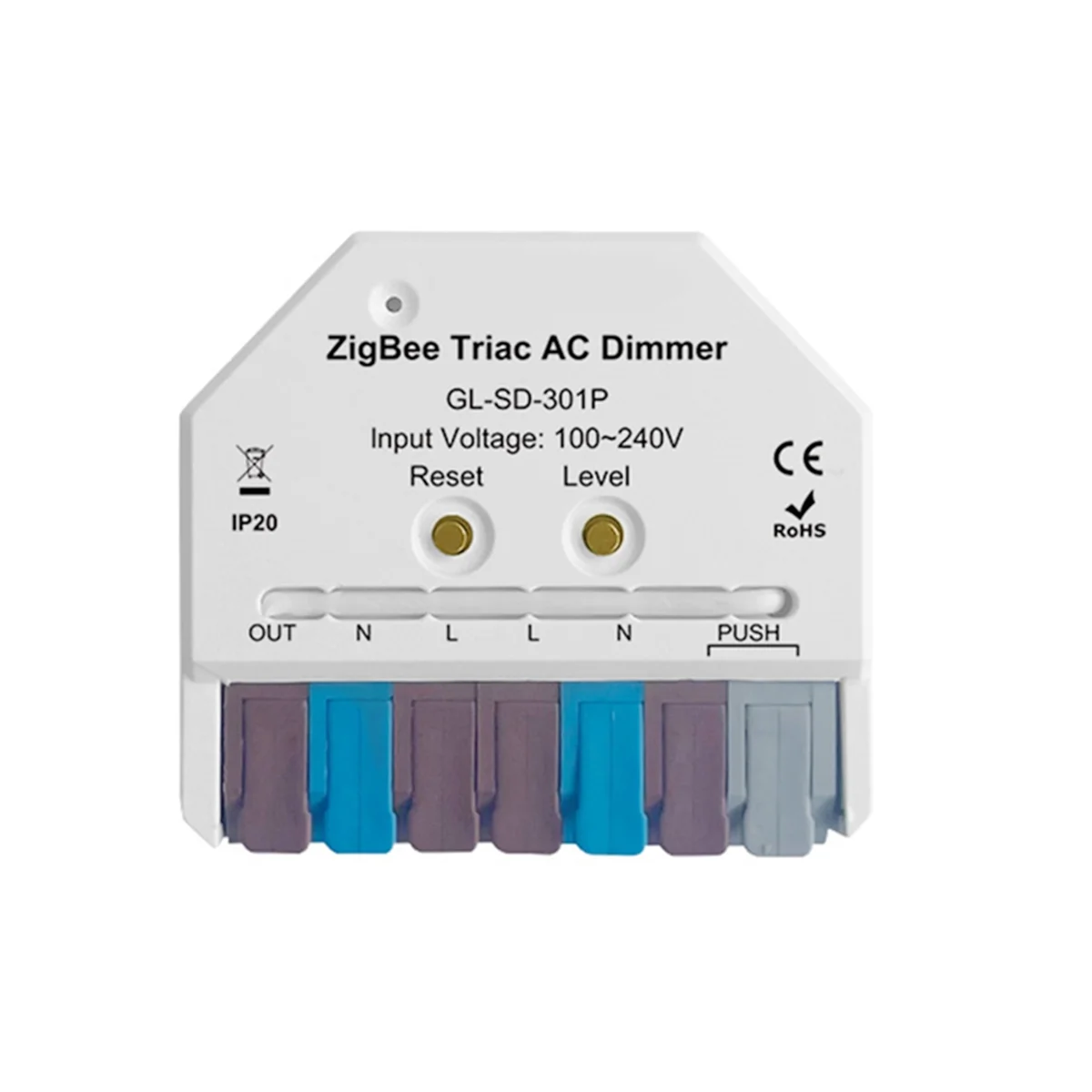 

AB31 ZigBee3.0 Wireless on OFF Relay Switch AC DC Power APP Voice Control Push Switch Tuya Hub Required