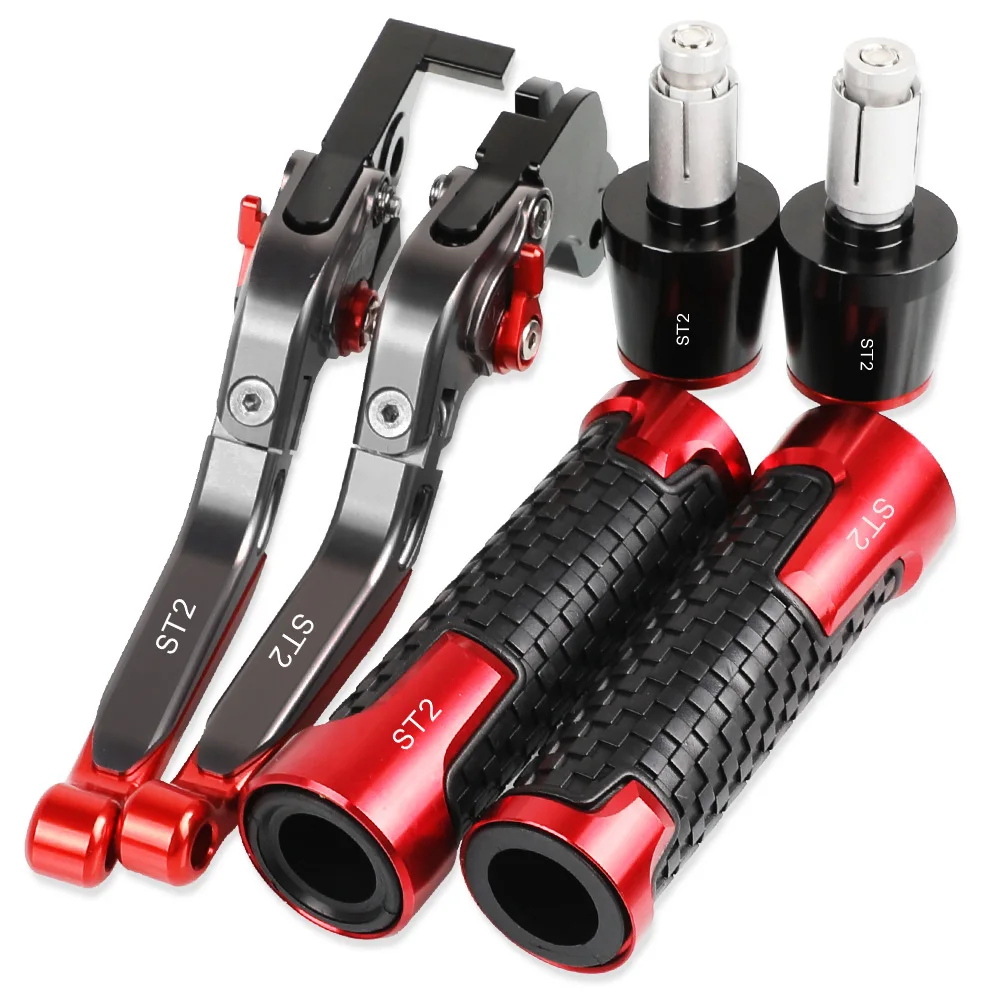 

ST2 Motorcycle Aluminum Brake Clutch Levers Handlebar Hand Grips ends For DUCATI ST2 1998 1999 2000 2001 2002 2003