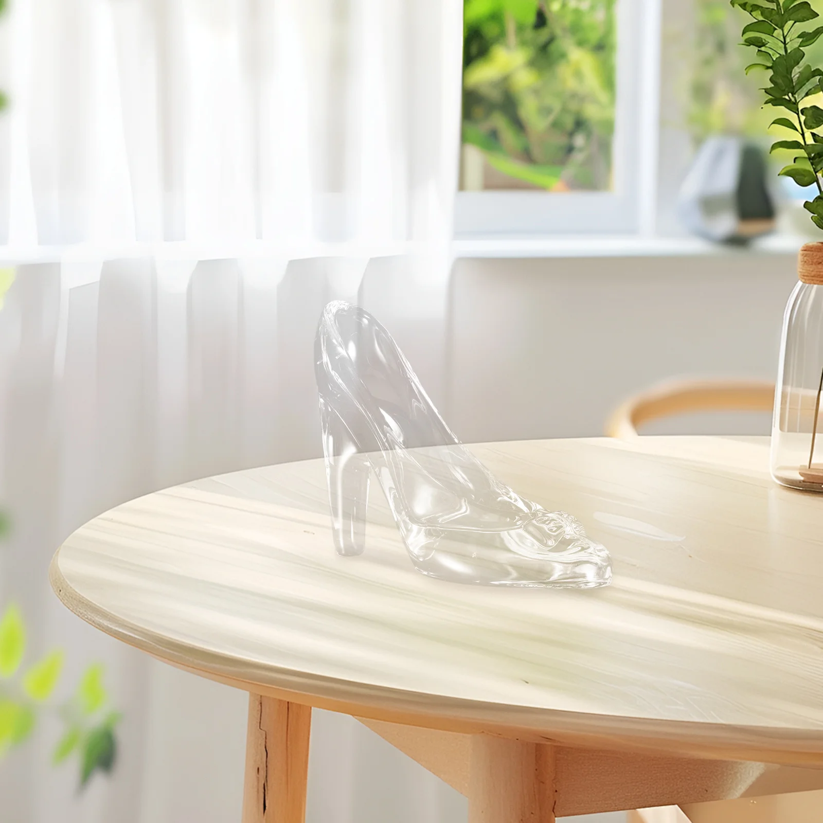 

Glass Crystal Shoe Ornament Clear High Heel Decorative Piece for Wedding Centerpiece Party Favors Birthday