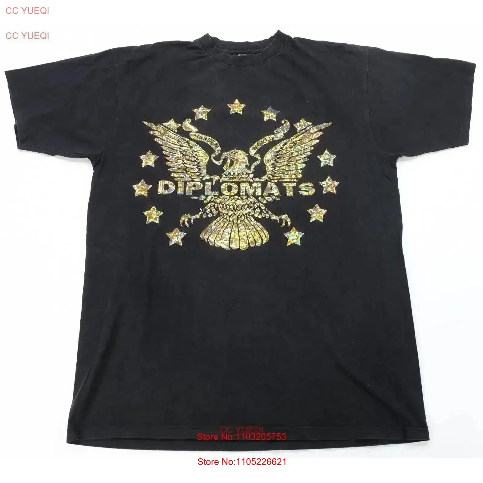 Rare VTG EZ STREET GEAR The Diplomats Harlem World Eagle T Shirt 2000s Dipset 2X vintage Washed fashion Slightly vintage