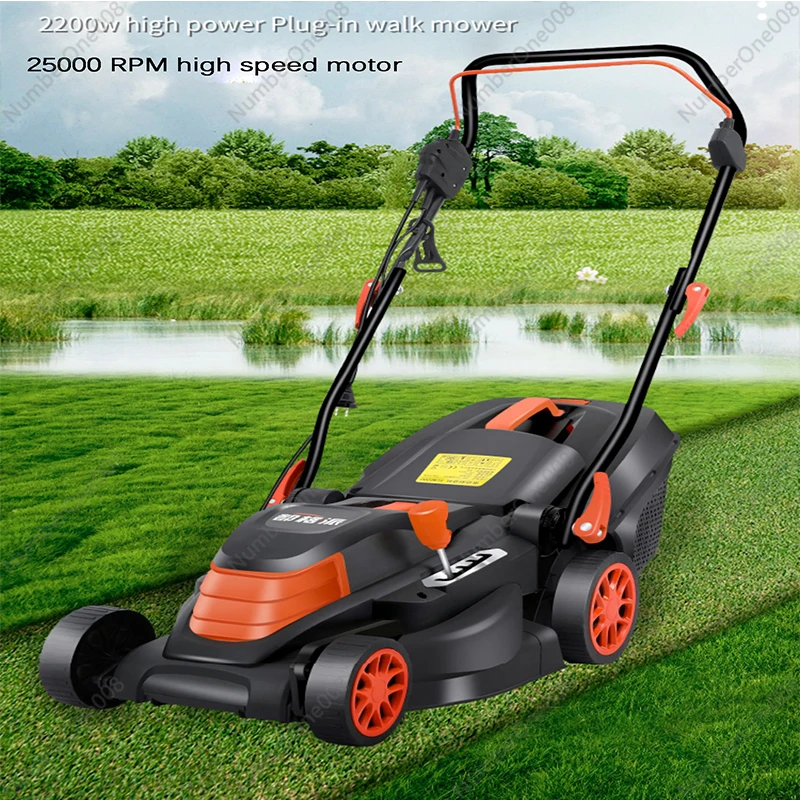 High-Power Weeder Machine 25000rpm  5 Speed Electric Lawn Mower Hand Push Grass Cutting Tool Lawn Mower 1800W 220V-240V