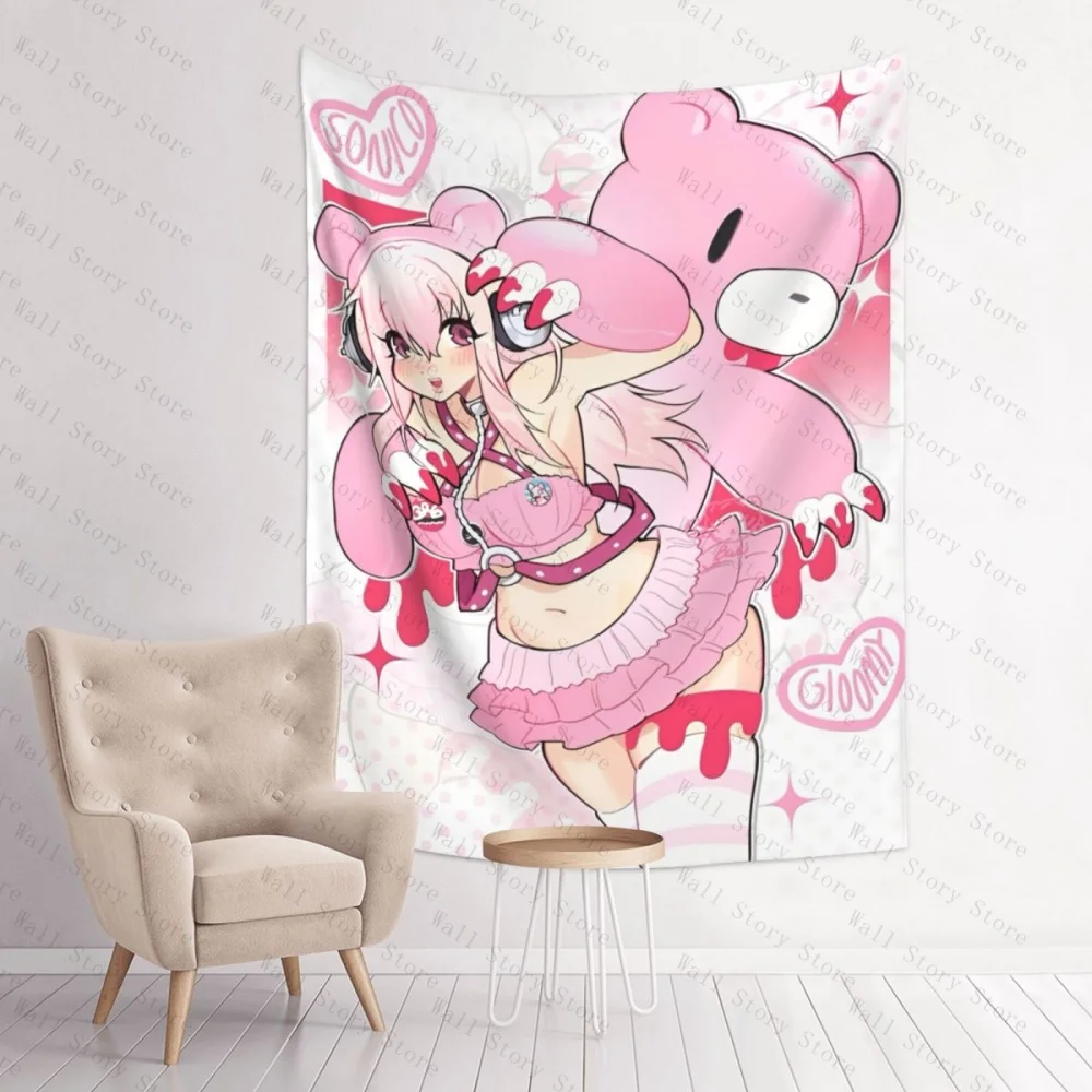 انمي ياباني سوبر سونيكو مانغا الكرتون نسيج الهبي قماش مزخرف جداري بوهو ديكور غرفة الديكور نسيج السرير نسيج #3