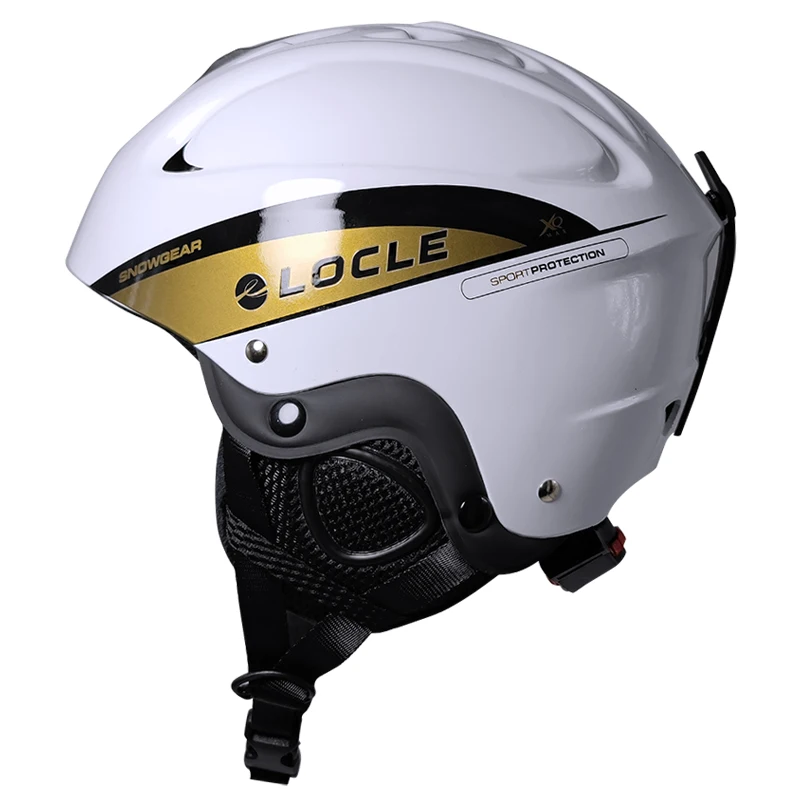 LOCLE Capacete de esqui ultraleve com segurança integralmente moldado Capacete de snowboard Esqui Neve Capacete de snowmobile Homens Mulheres Criança Crianças