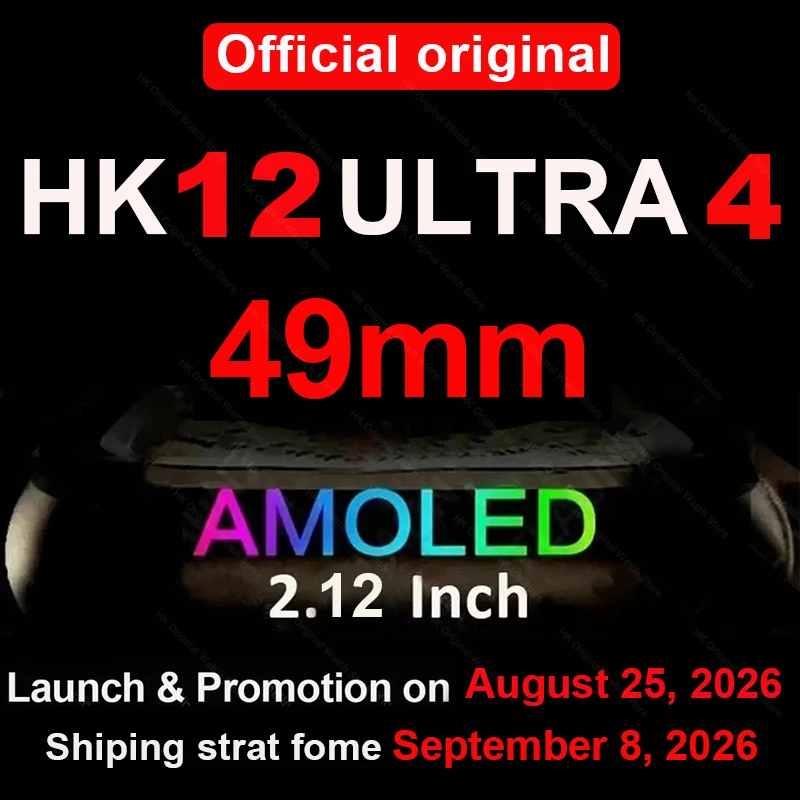 Smartwatch 2026 Original HK12 ULTRA 4 49mm AMOLED 4G ROM AI Robot Bluetooth Network Call Clock NFC Compass Smart Watch Men Women