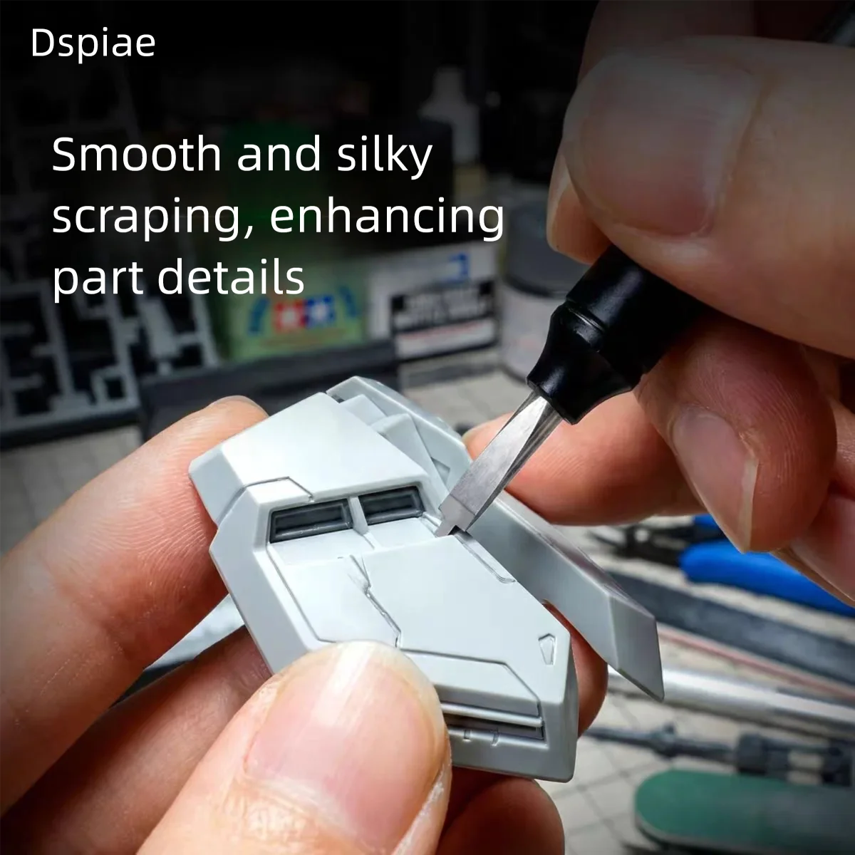 DSPIAE Model Drop Scraper Model Carving Chisel Push Knife Kits Precision Scribe Line ScoringHobby DIY Tool