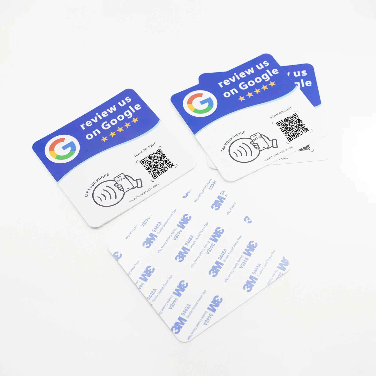 NTAG215 Tap‑To‑Use Google Review Sticker,Editable Dynamic QR Code,0.2cm Ultra Thin,For Vertical Stand Surfaces