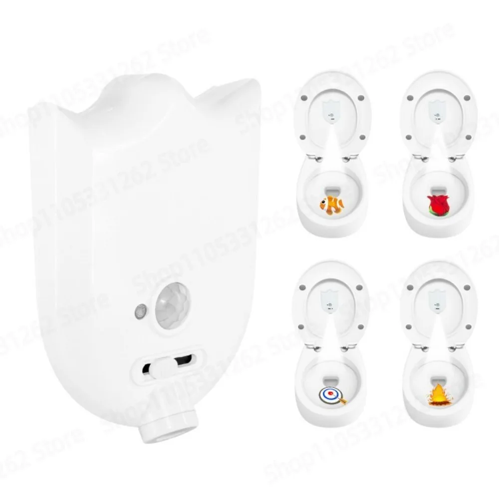 LED Smart Human Body Induction Toilet Projection Light Cartoon Pattern Projection Lamp For Bathroom Toilet