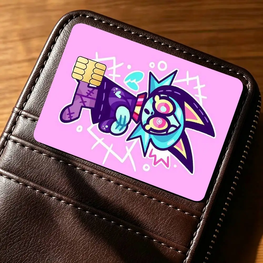 R-Russian Dark Animation Psychocuties  Credit Card HD Stickers Game Card Decal Small Chip Waterproof Sticker Gift