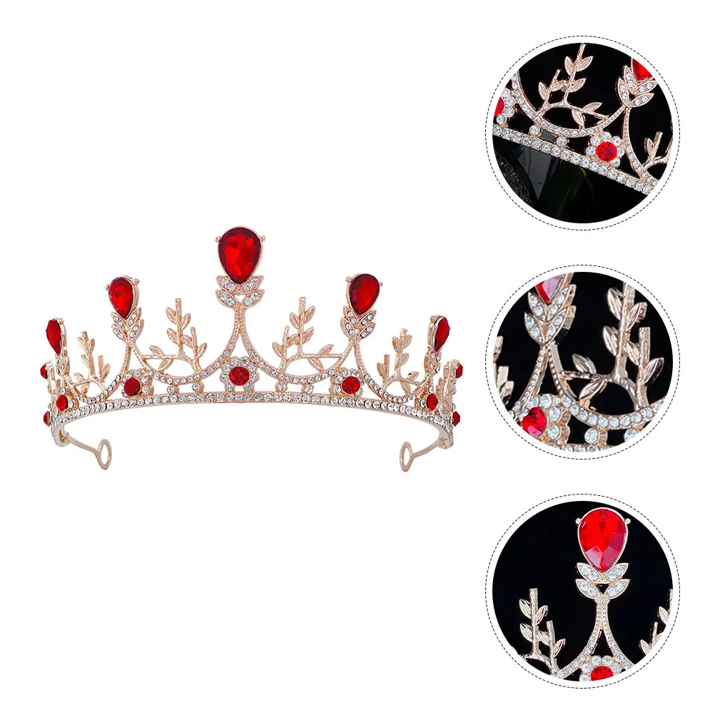 

Корона с кристаллами, аксессуар для волос, свадебная тиара, обруч для невесты, украшение для выпускного, дня рождения, из цинкового сплава с кристаллами