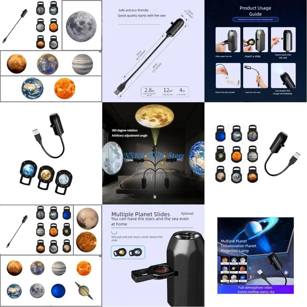 Lâmpada projeção projeção do planeta L8RC