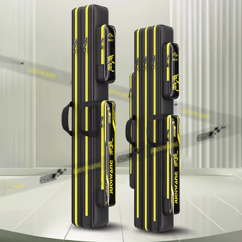 Portable Fishing Rod Bag 2/3 Layers 80-130CM Straight Fishing Tackle Storage Bag Large Fishing Gear Storage Bag Sea Rod Handbag