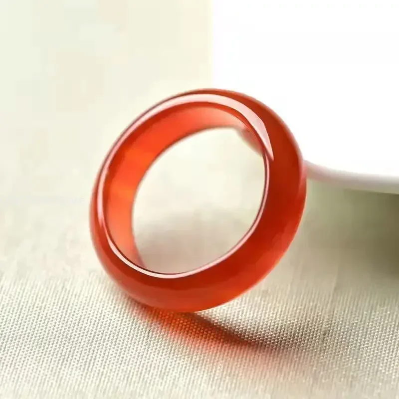 1pc Natural Chalcedony Agate Ring High Ice Jade Ring for Women\'s Fashion Ring Fashion Jewelry Couple Gift
