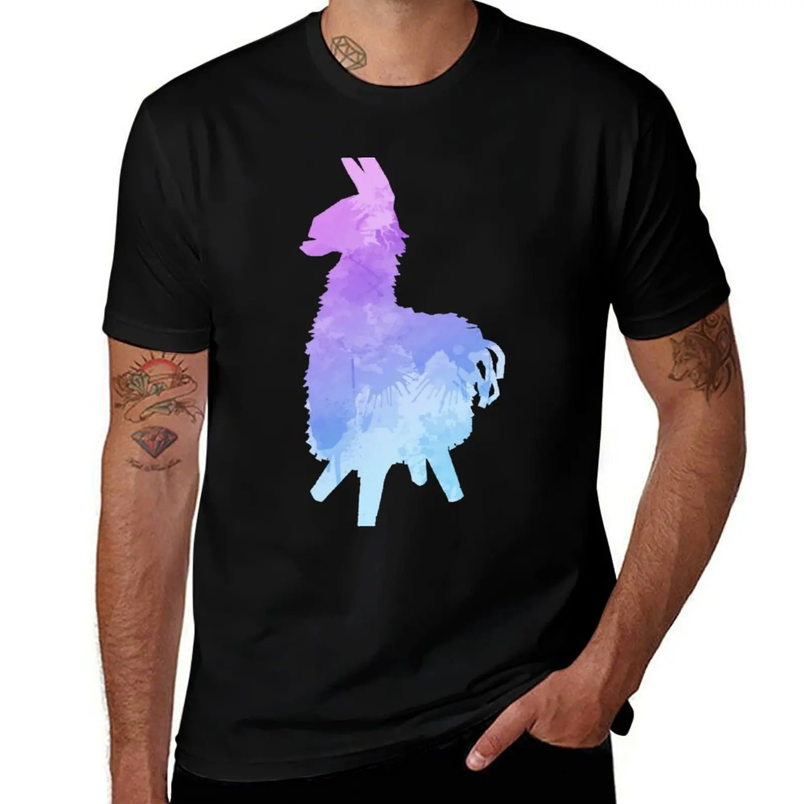 Llama Inspired Silhouette T-Shirt Christmas Casual Short Sleeve Top